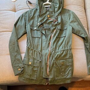 Olive Green Women's Hooded Jacket